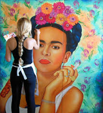 In love with my 2-piece Frida Kahlo Artwork!