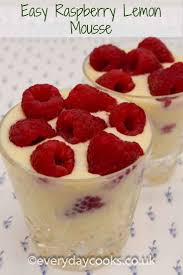 Easy Raspberry Lemon Mousse Recipe Lemon Mousse Easy Summer Desserts Raspberry Desserts