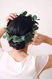 Silver Dollar Eucalyptus Crown Created With Naturally Dried Eucalyptus Leaves For Floral Accessories Hair Silk Flower Hair Accessories Flower Hair Accessories