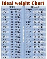 ideal weight chart check it now height to weight chart