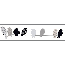 The homedepot community on reddit. York Wallcoverings Bistro 750 Bird On A Wire Wallpaper Border Kb8532bd The Home Depot Black And White Birds Wallpaper Border Vinyl Wall Art