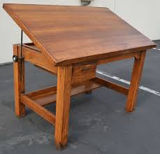 Antique Oak Drafting Table Desk Arts And Crafts Mission Architect Craftsman Wow Vintage Drafting Table Drafting Table Stickley Furniture