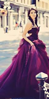 24 Amazing Colourful Wedding Dresses For Non Traditional Bride Purple Wedding Dress Purple Wedding Gown Colored Wedding Dresses