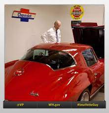 Vice President Joe Biden With His 67 Vette Classic Corvette 1967 Corvette Corvette Stingray