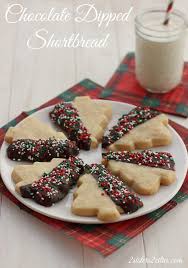 6 Chocolate Dipped Shortbread Cutouts Recipe Christmas Baking Cookie Recipes Christmas Cooking