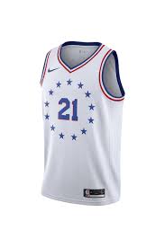 The statement jersey is inspired by each squad's decision to make bold statements with their designs. Joel Embiid Philadelphia 76ers Official 18 19 Nike Earned Edition Swingman Jersey Mens White Stateside Sports