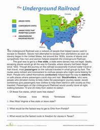 Underground railroad map canvas wall art print, history home decor. Underground Railroad Map Worksheet Education Com