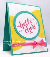 I love this pop out card. Stampin Up S Hello There Hostess Set From Stampin Up Video Tutorial I Teach Stamping