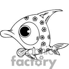 Black And Yellow Fish Drawing Clipart Of Fish With Big Eys And Flowers In Its Body 377215 Clip Art Cartoon Fish Yellow Fish