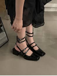 2024 Summer Sandal Fashion Dress Square Heel Shoes Ladies Outdoor Mary Jane  Shoe