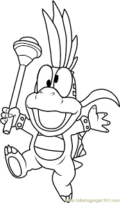 Coloring page with educational implication is a real treasure for parents: Lemmy Koopa Coloring Page For Kids Free Super Mario Printable Coloring Pages Online For Kids Coloringpages101 Com Coloring Pages For Kids
