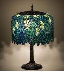 Capture the tranquility of a garden stroll at nightfall with this nightfall wisteria accent lamp by meyda tiffany. Meyda Lighting