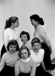 1954 Vintage Hairstyles Portrait Classic Sweater