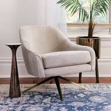 West Elm Roar Rabbit Pleated Swivel Chair In 2020 Swivel Chair Chair Furniture