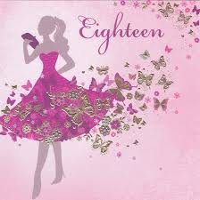 18th Birthday Card For My Daughter Butterflies 18th Birthday Cards Birthday Wishes Girl Happy 18th Birthday Daughter