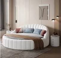 Tempat Tidur Tinggi Berlapis Upholstered Ukuran King Mewah ...