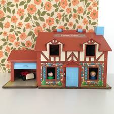 Orangevertevintage Maison Fisher Price Vintage Play Family House Vieux Jouets Jouet Decoration