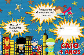 Mais Um Convite No Tema Super Herois Scraps E Encantos Convite lindo para o primeiro aninho do rafael! mais um convite no tema super herois