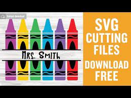 Crayon Monogram Svg Free Teacher Svg Free Pencil Svg Back To School Svg Monogram Svg Free Svg Cutting Files School Svg Free Dxf 0056 Freesvgplanet