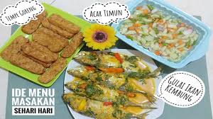 Ide Menu Masakan Sehari Hari 3 Menu Gulai Ikan Kembung Acar Timun Tempe Goreng Part 1 Youtube
