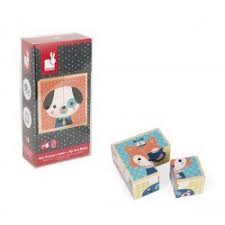 Cubes En Bois Portraits De La Foret Janod Cube En Bois Perception Des Couleurs Cubes