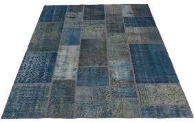 Der flachflorige teppich passt nicht nur in. Teppich Vintage Blau Baumwolle Kopen Goossens