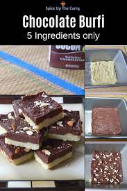 Chocolate Burfi Recipe 2 Layered Khoya Chocolate Burfi Recipe Chocolate Burfi Desserts Easy Indian Dessert