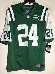 details about reebok nfl jersey new york jets darrelle revis green sz m