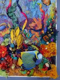 Coral Reef 3d Fiber Art Coral Reef Art Coral Reef Etsy In 2021 Coral Reef Art Seascape Decor Fiber Art