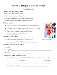 You can do the exercises online or download the worksheet as pdf. Water Changes Worksheet