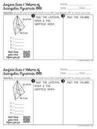 Ideas And Resources For The Secondary Math Classroom Surface Area And Volume Of Pyramids Unit Secondary Math Secondary Math Classroom Math Classroom