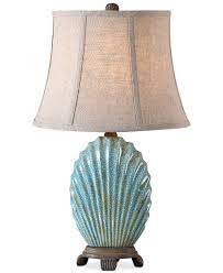 Peacock blue buffet / table lamp with crystal base. Pin On Beach Lover