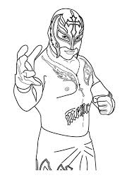 World Wrestling Entertainment Wwe Rey Mysterio Coloring Page Smackdown Wwe Coloring Pages Coloring Pages Wwe