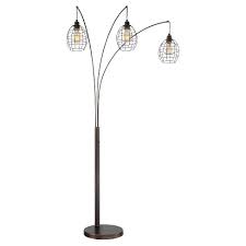 | brightech litespan led floor lamp with adjustable reading light, beige open box. Kaden 3 Light Floor Lamp Copper Bronze Includes Cfl Light Bulb Lite Source Target