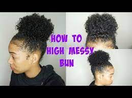 How To High Messy Bun Fine Thin Short Medium Natural Hair Natural Hair Styles Medium Natural Hair Styles Stylish Hair