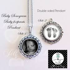 Baby Footprint Necklace Your Baby S Actual Footprints And Photo Now That S Personal