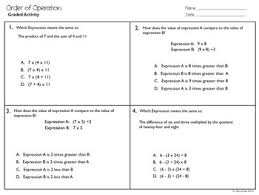 Expressions worksheet is suitable for 5th grade. Order Of Operations 5 Oa 1 5 Oa 2 By Mr Alexander Tpt
