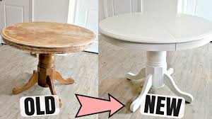Refinishing furniture is not what it's cracked up to be and if you're looking for a quick fix on some of your old furnishings, then you might be better off buying new or hiring a professional refinisher. How To Refinish A Wooden Table With Chalk Paint Diy Youtube
