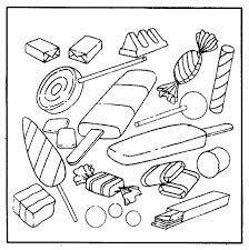coloriage aliments les bonbons dessin gratuit a imprimer de nicolas