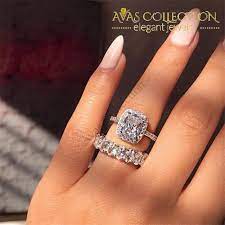 Luxury Wedding Ring Set 18k White Gold Filled Luxury Wedding Rings Amazing Wedding Rings Wedding Rings Engagement