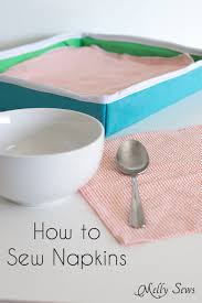 Sew Napkins Mitered Corners Or Rolled Hems Melly Sews