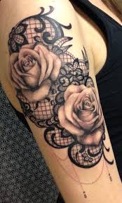 Feminine rose mandala tattoo idea design with lace and mendi patterns thigh or side tattoo by dzeraldas ku lace tattoo beautiful tattoos meaningful drawings. 25 Amazing Lace Tattoo Designs