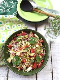 Sprouted Fenugreek Methi Seed Salad Recipe In 2020 Veg Salad Recipes Seed Salad Salad