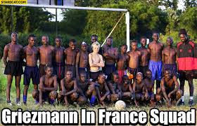 One of the best national football team, france will play 14th world cup in their football history. Griezmann In France Squad The Only White Boy Rest All Black Starecat Com