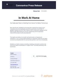 Internet users urged to check mycert portal for cybersecurity procedures. Coronavirus Press Release Pdf Templates Jotform