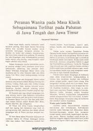 Peranan wanita, dalam hal ini ibu rumah. Setyawati Sulaiman Peranan Wanita Pada Masa Klasik Analisis Kebudayaan 1983 Warungarsip Co