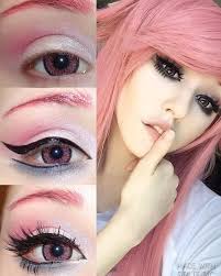 5 083 Likes 24 Comments Strange Potatoes Tsuincos On Instagram Here 39 S My Yuno Gasai Eye Makeup Tutor Anime Eye Makeup Cosplay Makeup Anime Makeup