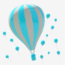 3d Cartoon Blue Hot Air Balloon Blue Cartoon Balloon Hot Air Balloon Clipart Hot Air Balloon Blue Hot Air Balloon Png Transparent Clipart Image And Psd File Hot Air Balloon
