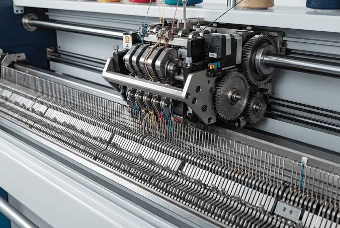Modern computerized flat knitting machine, ExploreTex