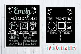 Download Baby Milestone Board Cut File 29829 Cut Files Design Bundles